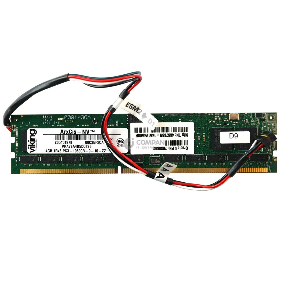 7080892 SUN MEMORY 4GB 1RX8 PC3 10600R DDR3 TYPE A NVDIMM W/CABLE - VRA7EA4B5D08S6